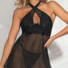 Cross It Like It's Hot Babydoll Set -Forplay Shop ST 11294 BLK F 2021APR31039