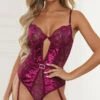Velvet Desires Teddy -Forplay Shop ST 11361 WINE F 2022JAN42771