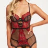 Lustful Seduction Chemise Set 1 Lustful Seduction Chemise Set -Forplay Shop ST 11448 BLACKRED F 2023MAY