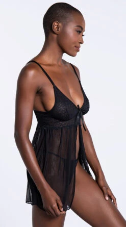 Yandy Nothing To Lose Black Chemise Set -Forplay Shop YB 517311 BLK 6 YANDY PS10142021