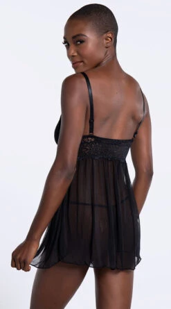 Yandy Nothing To Lose Black Chemise Set -Forplay Shop YB 517311 BLK 9 YANDY PS10142021