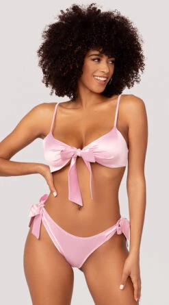 Yandy Gift Of Satin Bra Set -Forplay Shop YDR YNDY 0011 BRA PANTY SET PINK 11