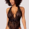 Yandy Tied In Lace Teddy -Forplay Shop YDR YNDY 0017 TEDDY BLACK 5