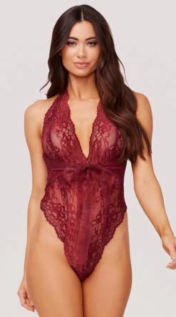 Yandy Tied In Lace Teddy 12 Yandy Tied In Lace Teddy -Forplay Shop YDR YNDY 0017 TEDDY BURGUNDY 0563