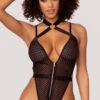 Yandy High Cut Temptress Bodysuit -Forplay Shop YDR YNDY 0020 TEDDY BLACK 17