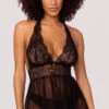 Yandy Subtle Sensuality Babydoll Set -Forplay Shop YDR YNDY 0026 BABYDOLL PANTY SET BLACK 1