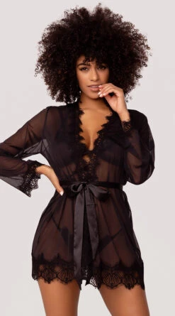 Yandy Simply Sexy Robe And Bra Set 14 Yandy Simply Sexy Robe And Bra Set -Forplay Shop YDR YNDY 003 BRA PANTY ROBE SET BLACK 10