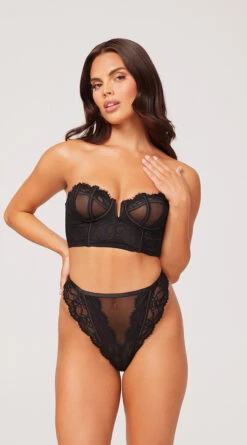 Yandy Stunning Longline Bra Set -Forplay Shop YO 40 11663 1002 Yandy PS06302022