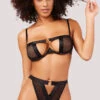 Yandy For The Likes Bra Set -Forplay Shop YO 40 11776 BRA SET BLACK 4597