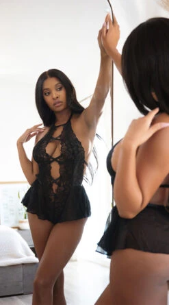 Yandy Flirty And Thriving Romper 13 Yandy Flirty And Thriving Romper -Forplay Shop YO 53 11433 BLK 4 EDS YANDY 2022SPRING