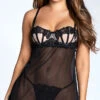 Yandy Floral Cage Chemise Set