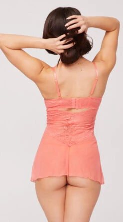 Yandy Sweet As Can Peach Babydoll Set -Forplay Shop YO 74 11659 PEACH 1045 Yandy PS05032022