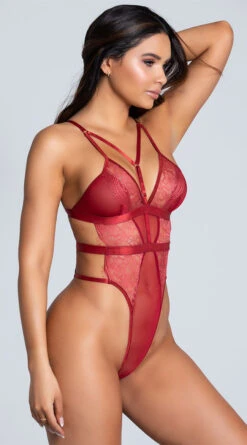 Yandy High On Love Strappy Teddy -Forplay Shop YR E7172 RED PS01282020 4