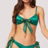 Yandy Gift Worth Giving Bra Set -Forplay Shop YR E7284 BRA PANTY BOWS GREEN 2765