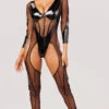 Yandy Vinyl Plaything Bodystocking -Forplay Shop YR E7298 MESH BODYSUIT BLACK 3251