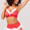 Jingle All The Way Bra Set 1 Jingle All The Way Bra Set -Forplay Shop YY PL YA9544 SANTA HOLIDAY BRA SET RED 3869
